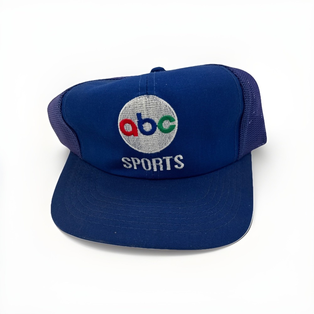 Vintage ABC Sports SnapBack Trucker Hat Mens Adjustable 80s Mesh‎ Football